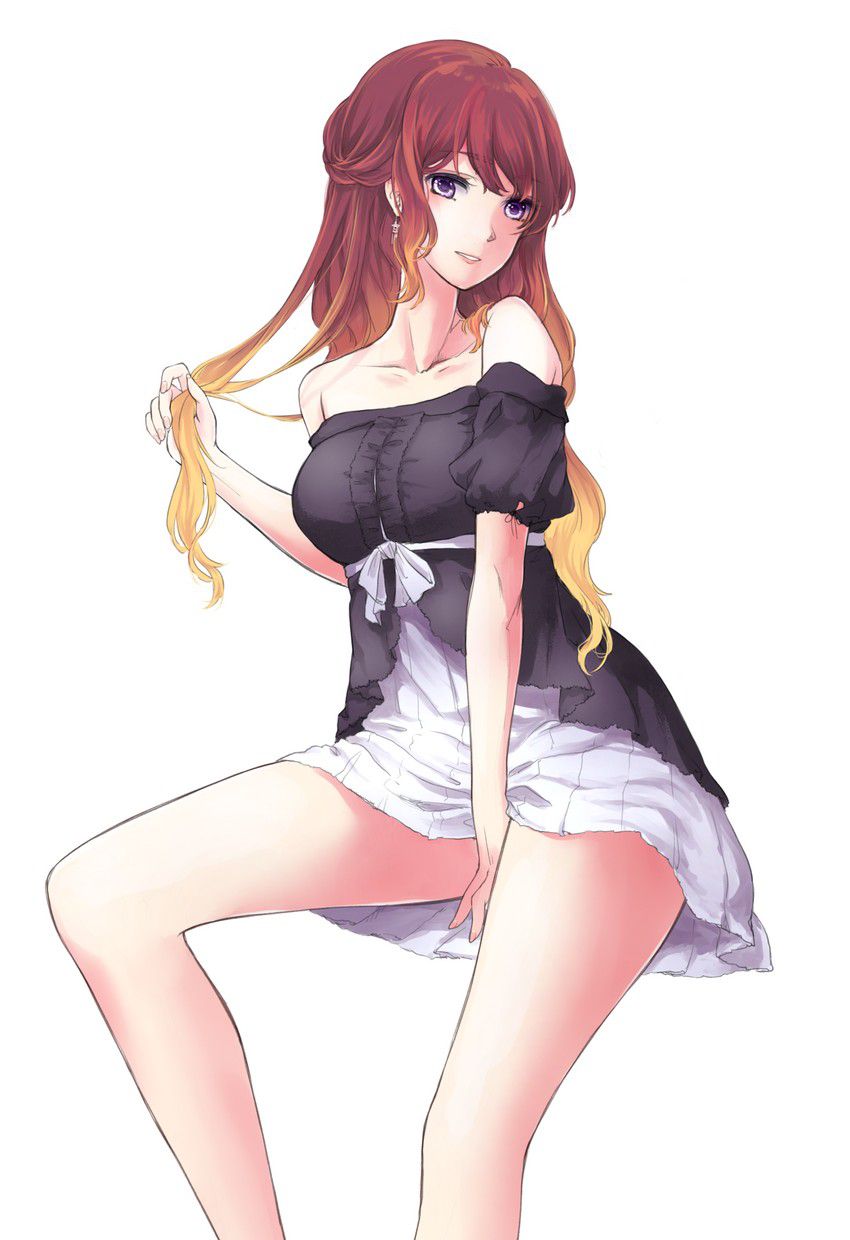 2D beautiful girl erotic image that can not stand thigh fetish 29