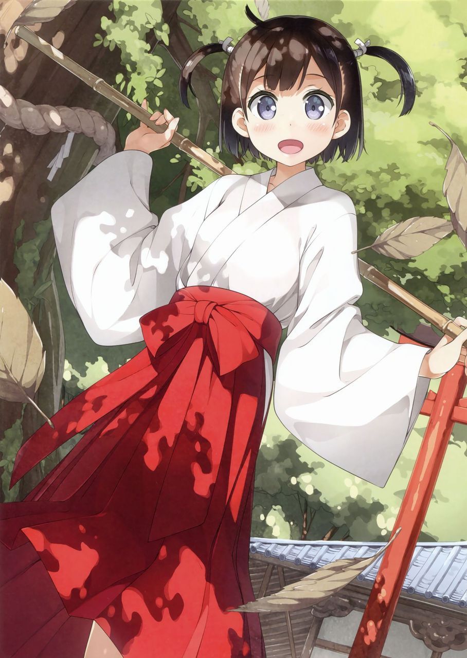 Moe illustration of a shrine maiden 1