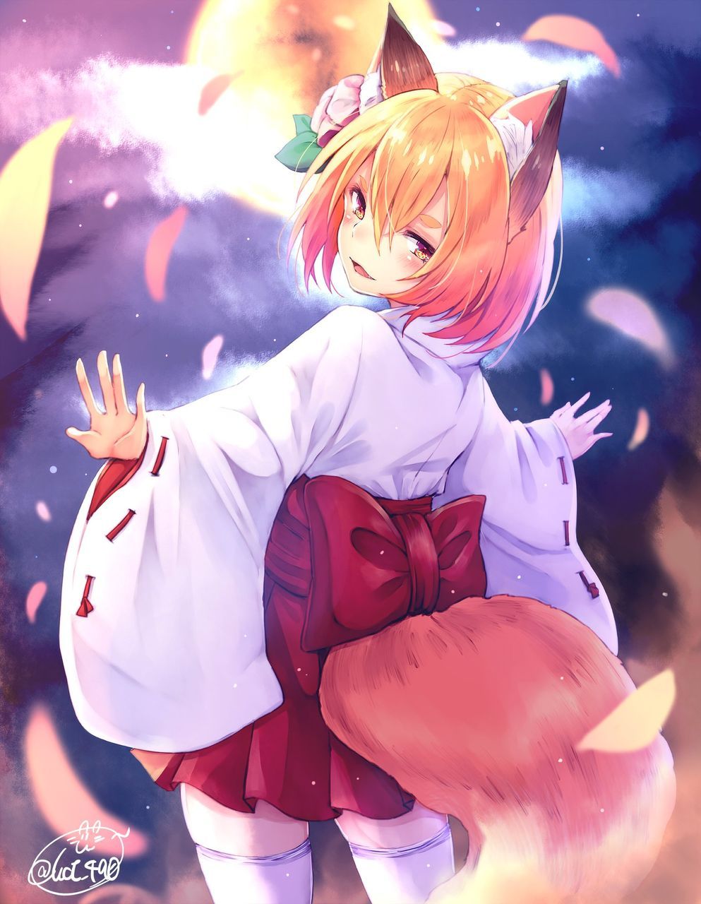 Moe illustration of a shrine maiden 13