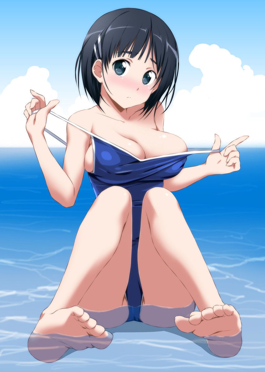 【Secondary erotic】Erotic image of mutimuchi women's proofreading wearing navy blue school water 20