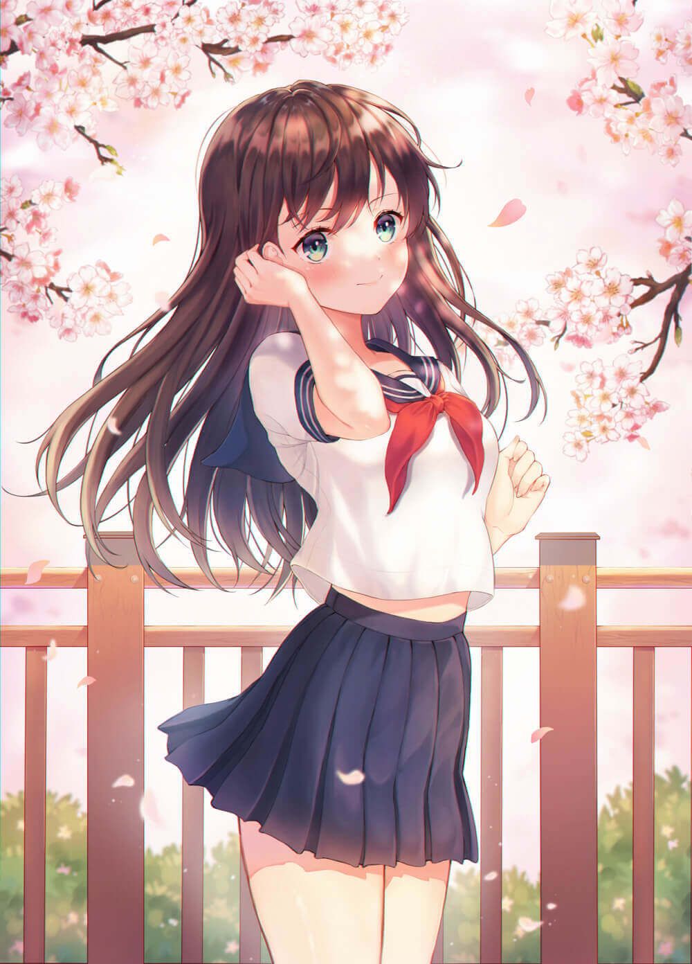 【2D】Erotic cute image of schoolgirl wearing school uniform (blazer sailor) 12