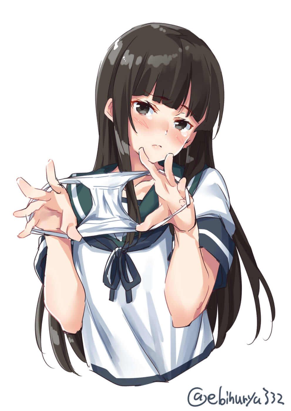 【2D】Erotic cute image of schoolgirl wearing school uniform (blazer sailor) 19