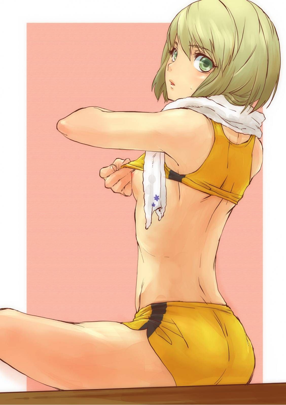 Erotic anime summary] erotic image of a girl with a body line who sportswear is too cute [secondary erotic] 13