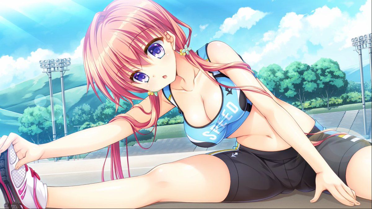 Erotic anime summary] erotic image of a girl with a body line who sportswear is too cute [secondary erotic] 14