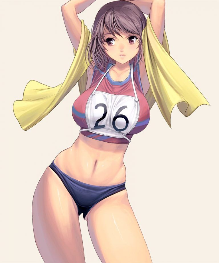 Erotic anime summary] erotic image of a girl with a body line who sportswear is too cute [secondary erotic] 22