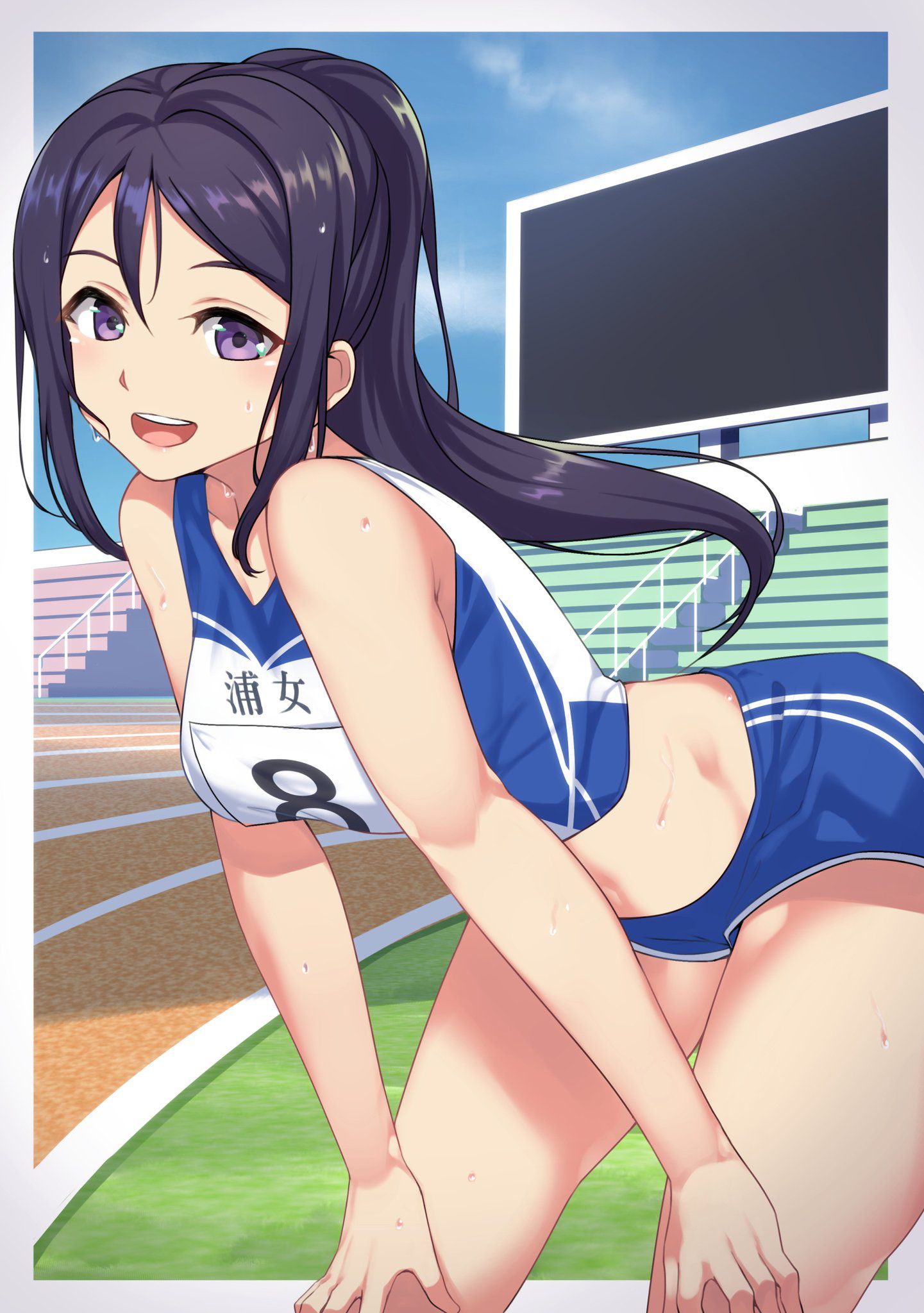 Erotic anime summary] erotic image of a girl with a body line who sportswear is too cute [secondary erotic] 25