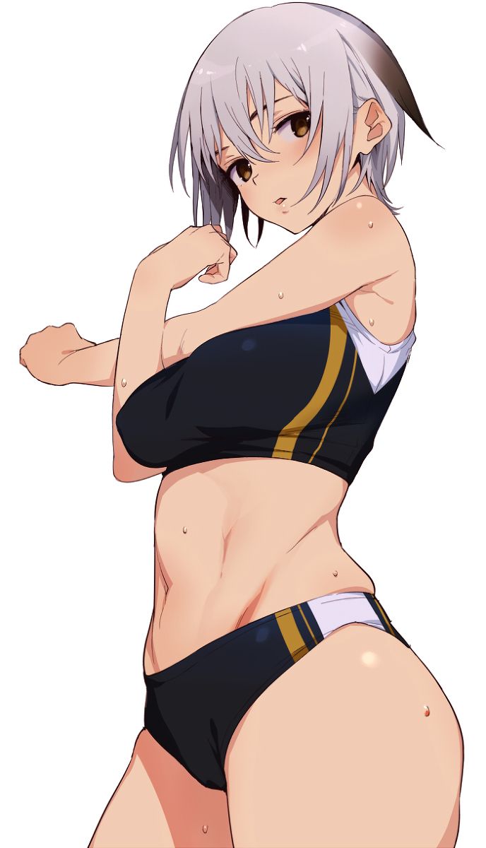 Erotic anime summary] erotic image of a girl with a body line who sportswear is too cute [secondary erotic] 3