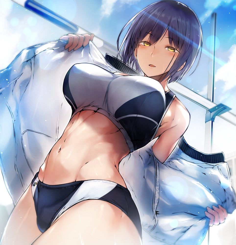 Erotic anime summary] erotic image of a girl with a body line who sportswear is too cute [secondary erotic] 8