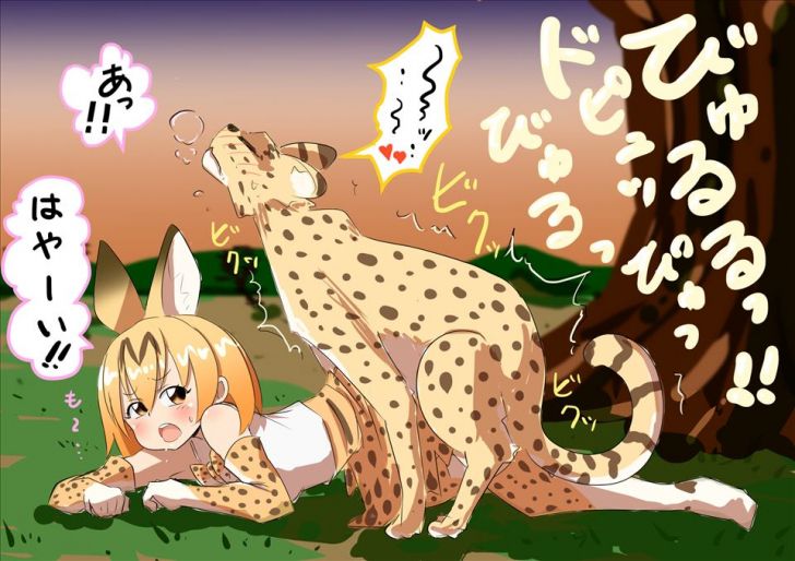 Erotic image Kemono Friends Secondary erotic image that makes you want H like a cartoon 2