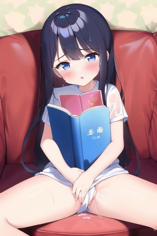 [Loli reading masturbation] Secondary erotic image of a reading loli girl drawn by AI like masturbation as it is after a secondary loli girl reads a book 27
