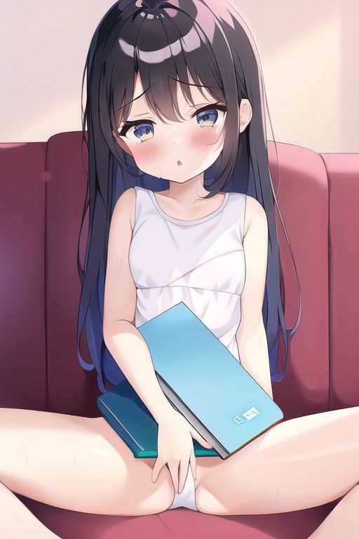 [Loli reading masturbation] Secondary erotic image of a reading loli girl drawn by AI like masturbation as it is after a secondary loli girl reads a book 49