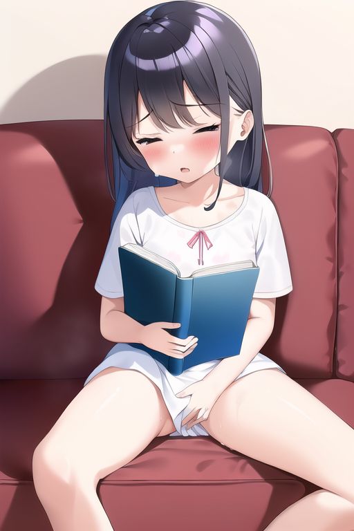 [Loli reading masturbation] Secondary erotic image of a reading loli girl drawn by AI like masturbation as it is after a secondary loli girl reads a book 7