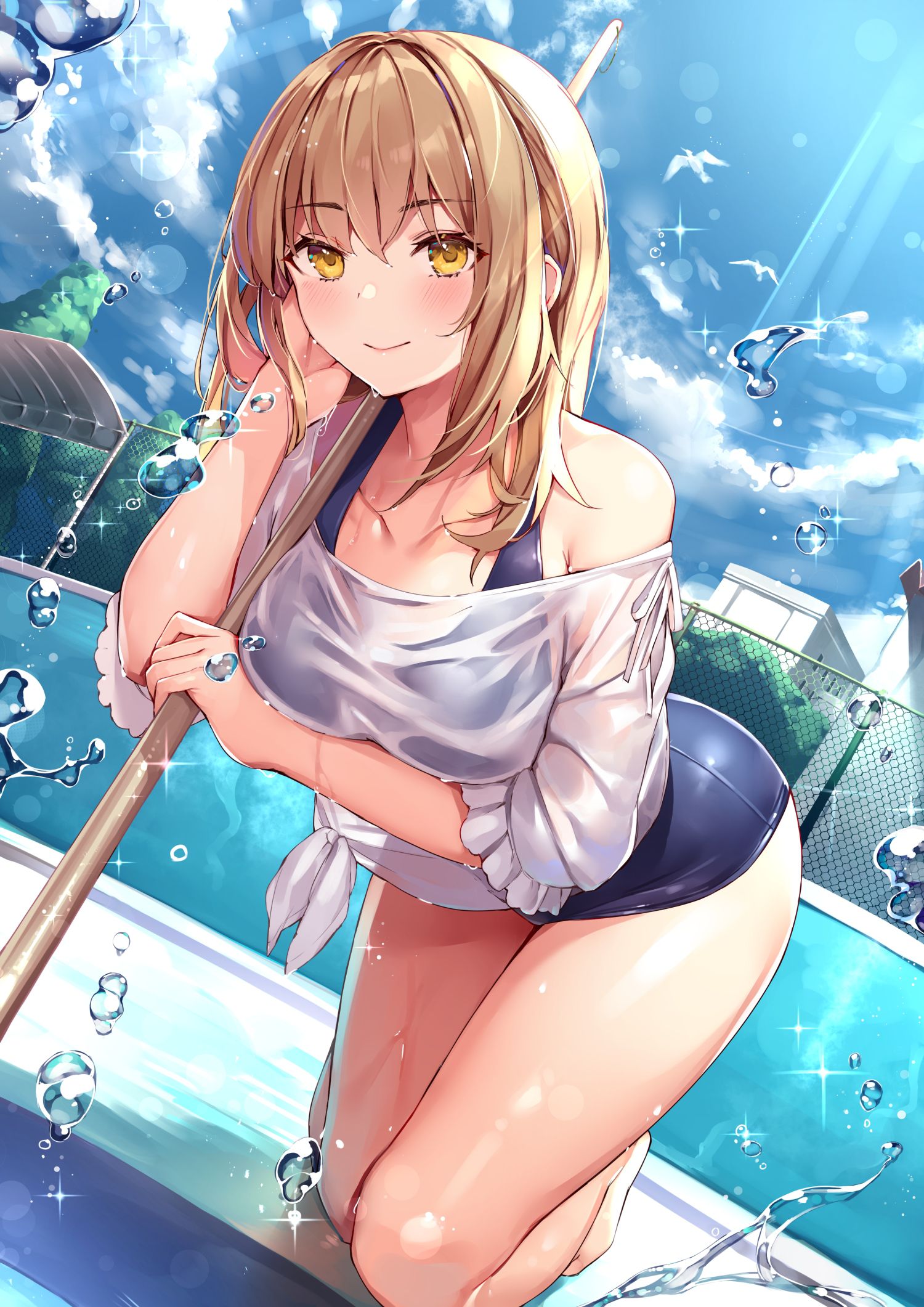 Erotic anime summary Erotic image collection of wet transparent beauties and beautiful girls that are variously transparent [50 sheets] 20