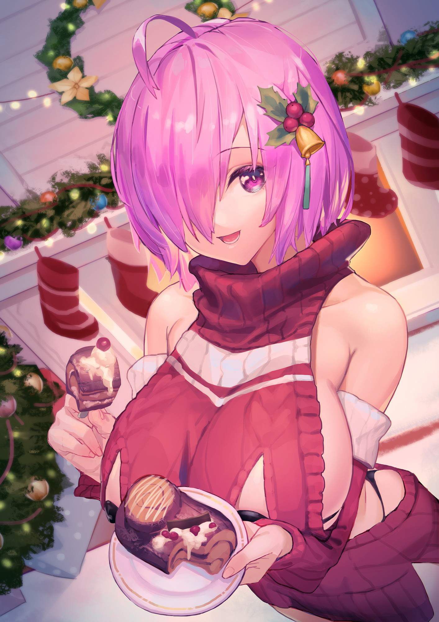 Just look at it and it will be HOT ... Fluffy busty pie sweater wrapped ♪ 17