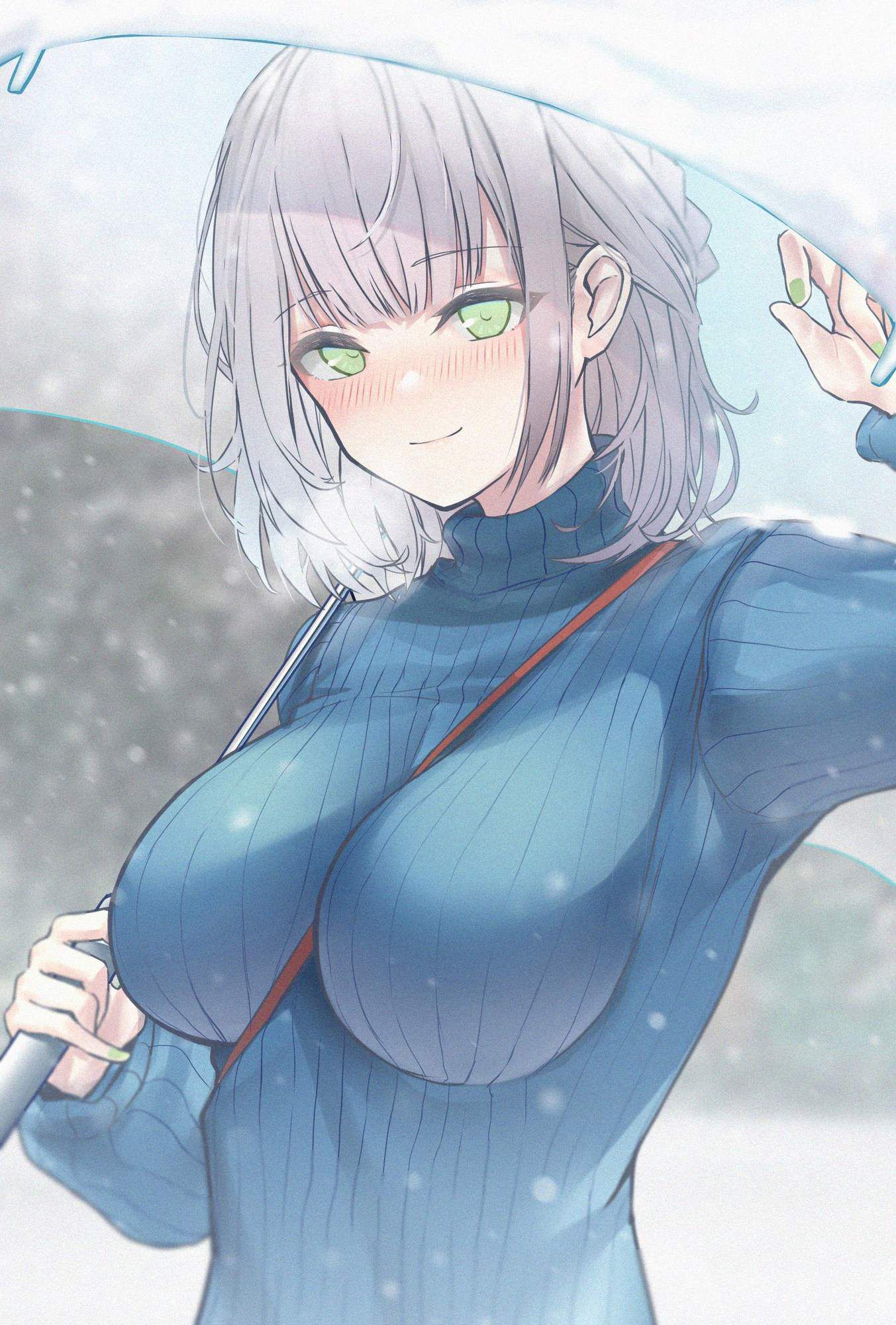 Just look at it and it will be HOT ... Fluffy busty pie sweater wrapped ♪ 21