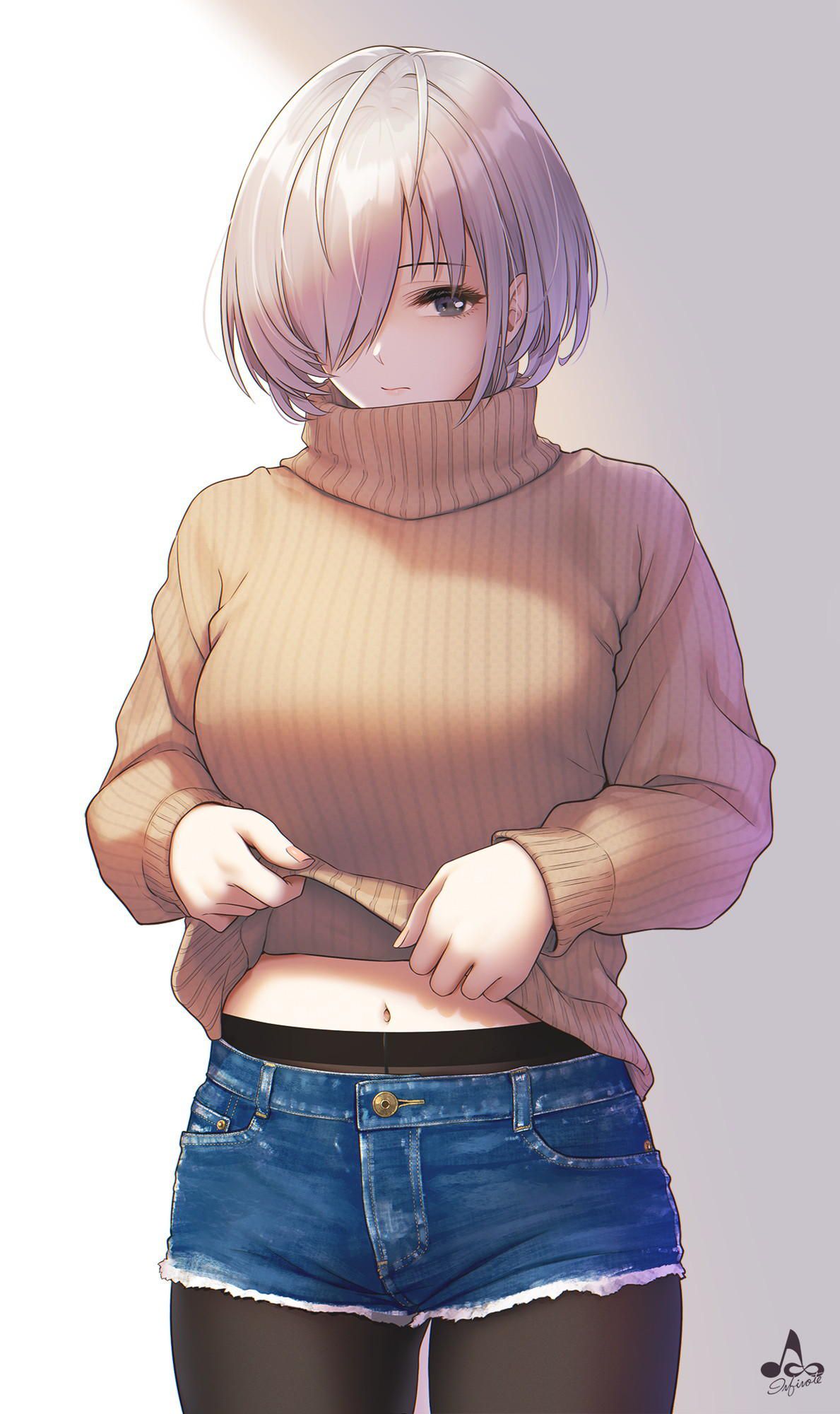 Just look at it and it will be HOT ... Fluffy busty pie sweater wrapped ♪ 29