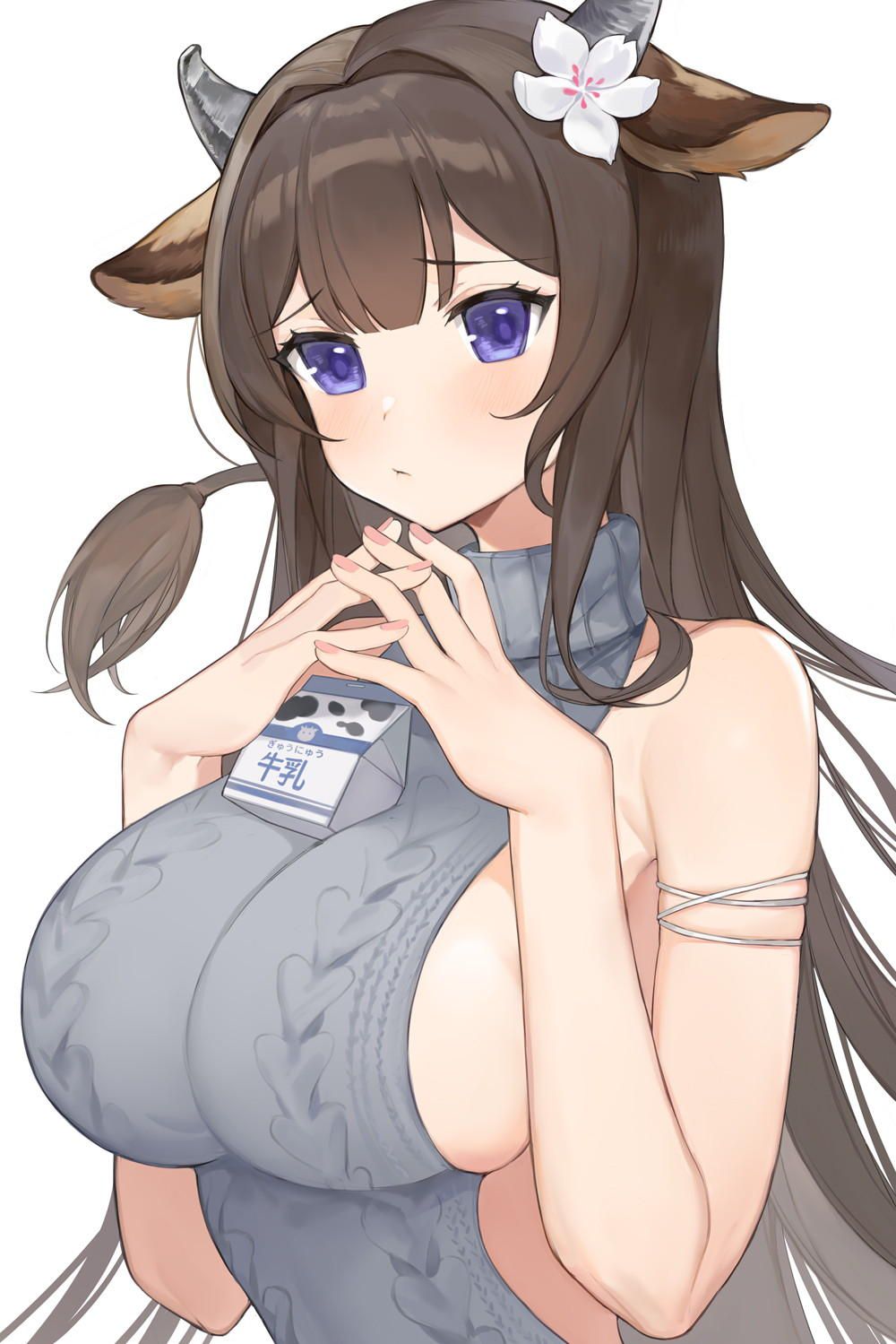 Just look at it and it will be HOT ... Fluffy busty pie sweater wrapped ♪ 41