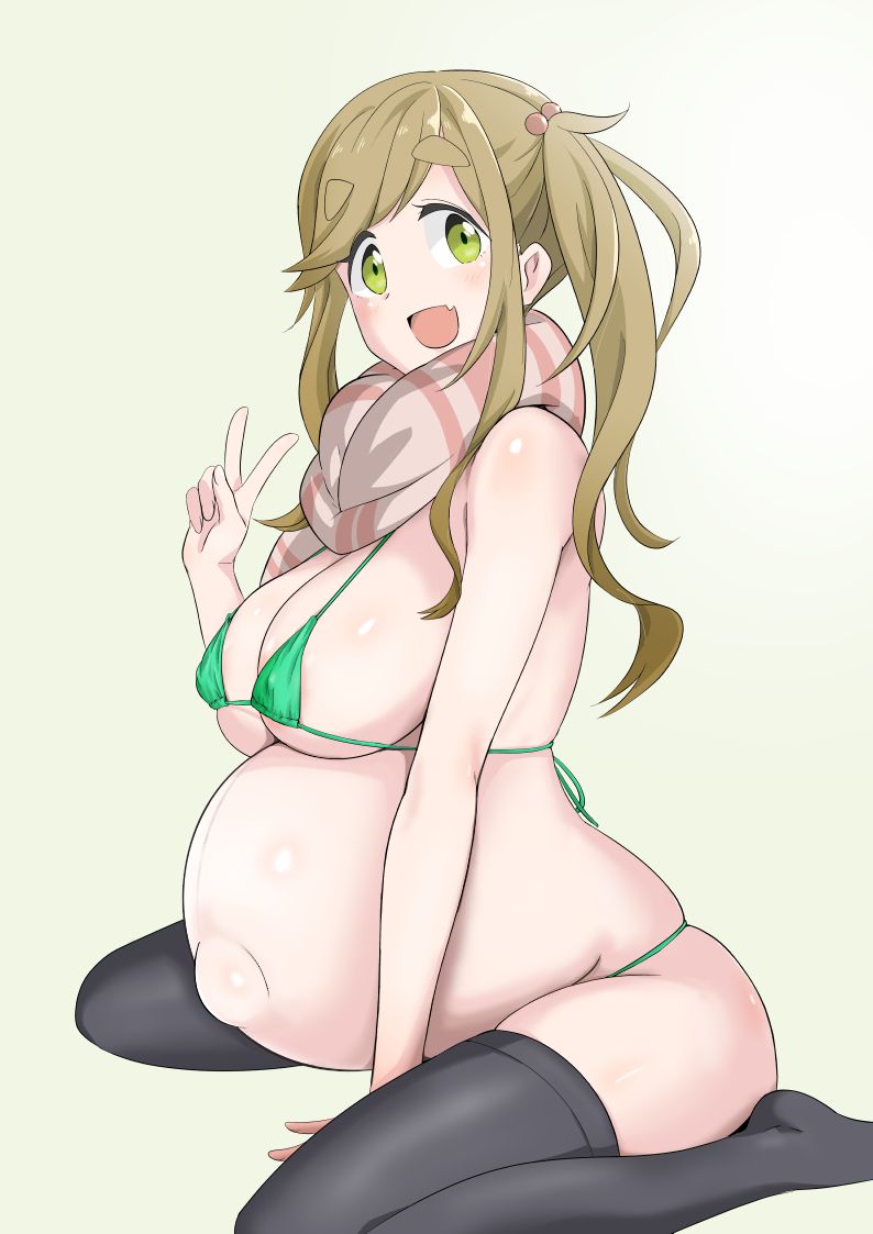 [Botekola] heroines of anime and games that have been made bote belly in Erocola Part 99 9