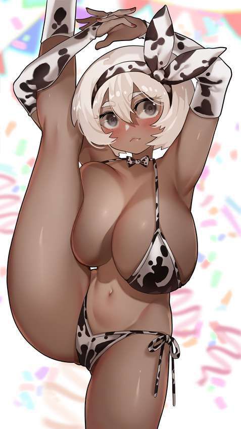 [Mea milk can not be weared] secondary erotic image of cow pattern swimsuit 33