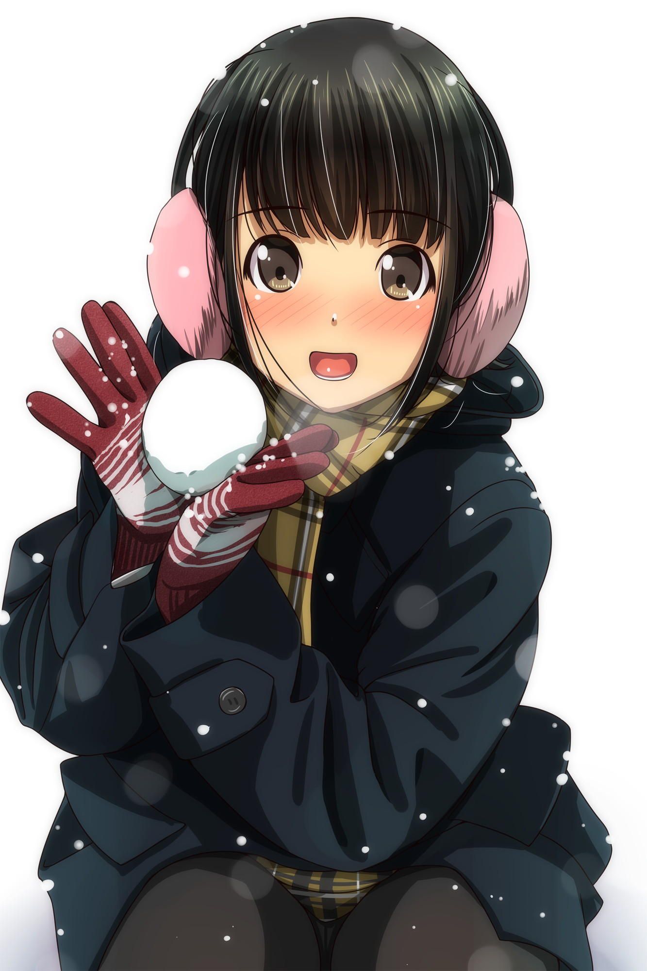 When it snows heavily, it is variously difficult, but I think that the girl playing in the snow is cute and good. 48