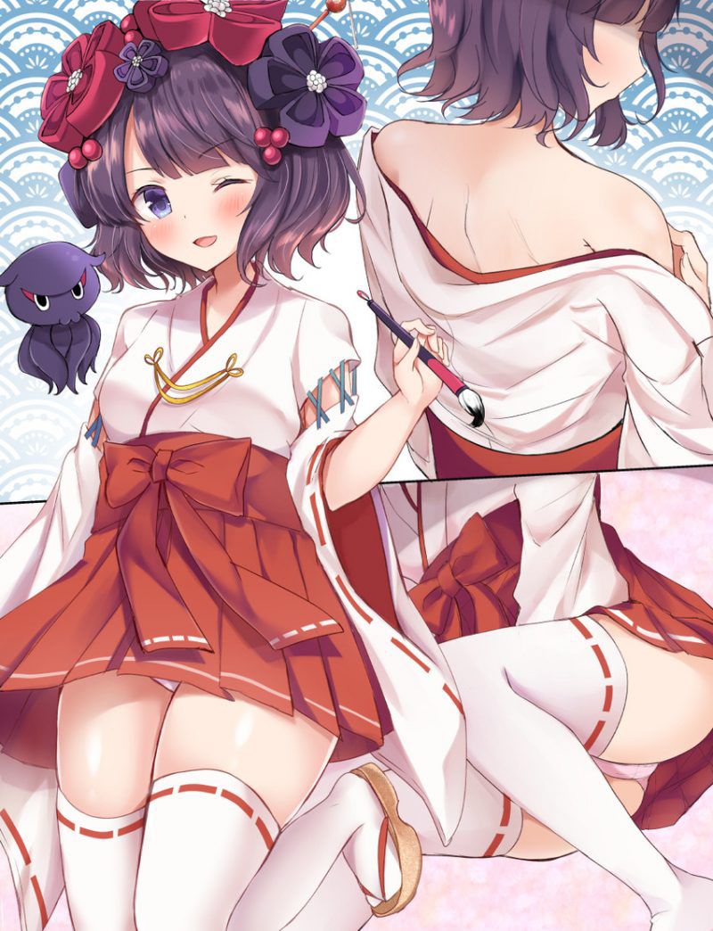 Japanese-style girls such as yukata, shrine maidens, and furisode are the best when you look at The New Year! Two-dimensional erotic image called 24