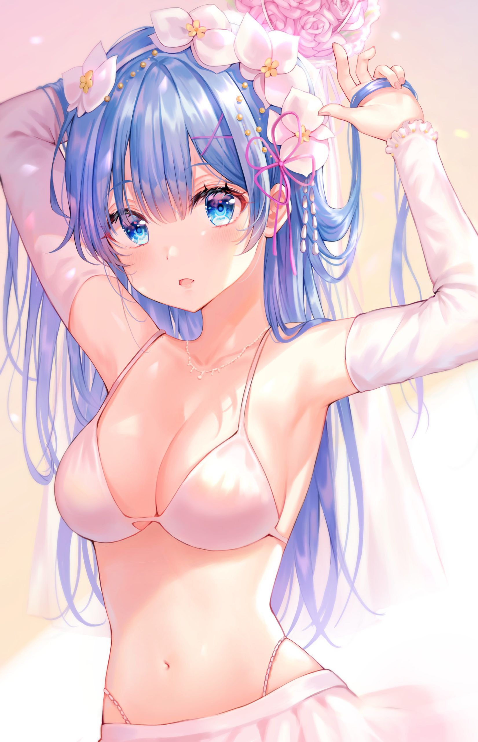Erotic image of "blue hair beauty" that does not exist in reality even if it is a staple of water attribute character in fantasy 5