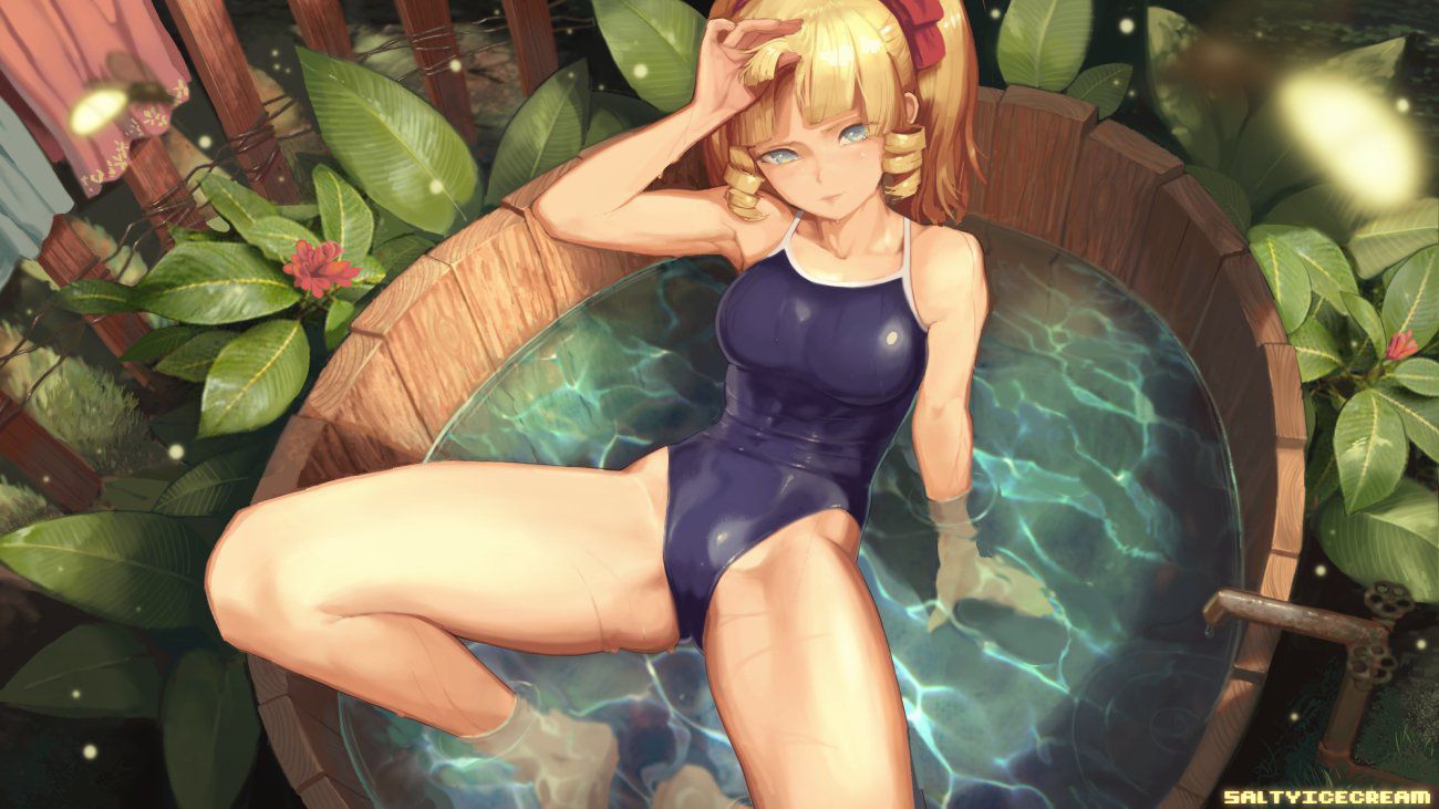 Two-dimensional erotic image of a girl in erotic water with bruises 12
