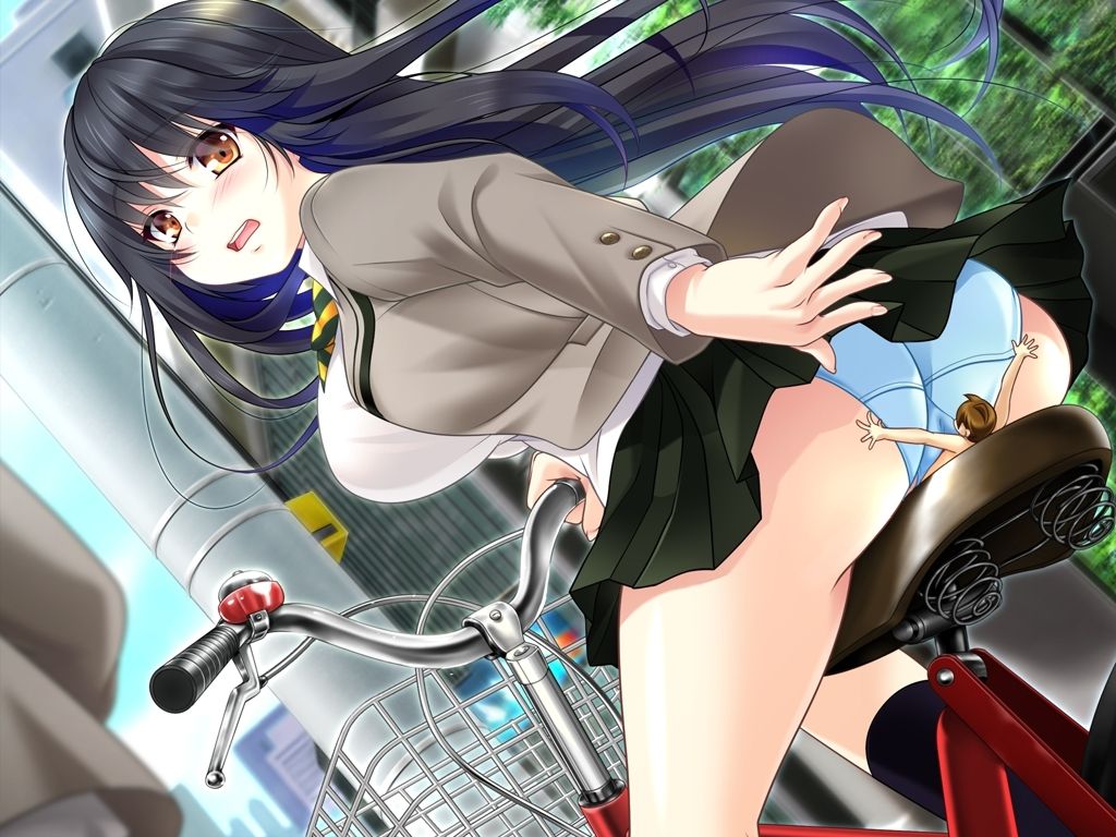【Secondary】Erotic image of "bicycle panchira" where a country schoolgirl serves a salaryman on her way to work every morning 10