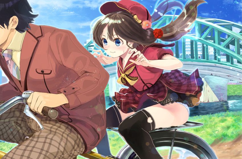 【Secondary】Erotic image of "bicycle panchira" where a country schoolgirl serves a salaryman on her way to work every morning 11