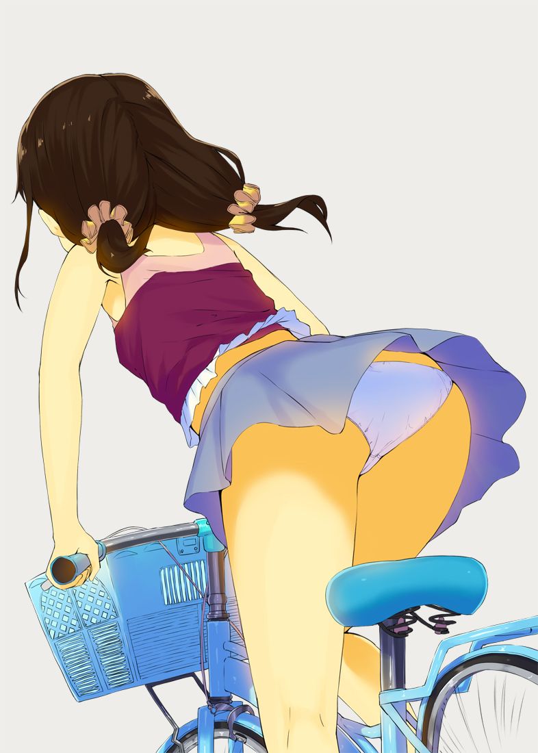 【Secondary】Erotic image of "bicycle panchira" where a country schoolgirl serves a salaryman on her way to work every morning 15