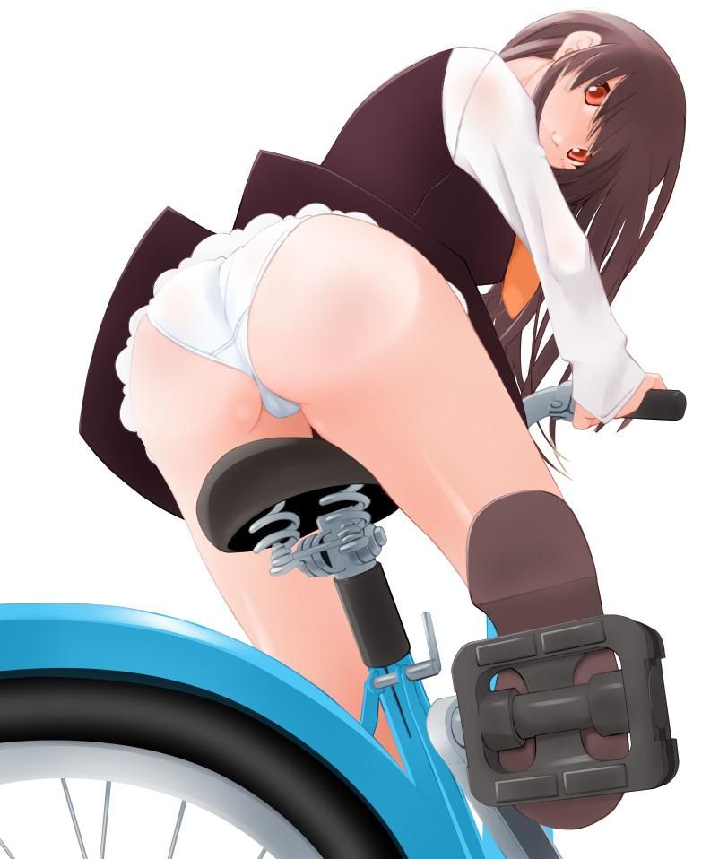 【Secondary】Erotic image of "bicycle panchira" where a country schoolgirl serves a salaryman on her way to work every morning 3