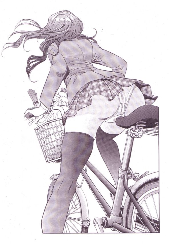 【Secondary】Erotic image of "bicycle panchira" where a country schoolgirl serves a salaryman on her way to work every morning 30