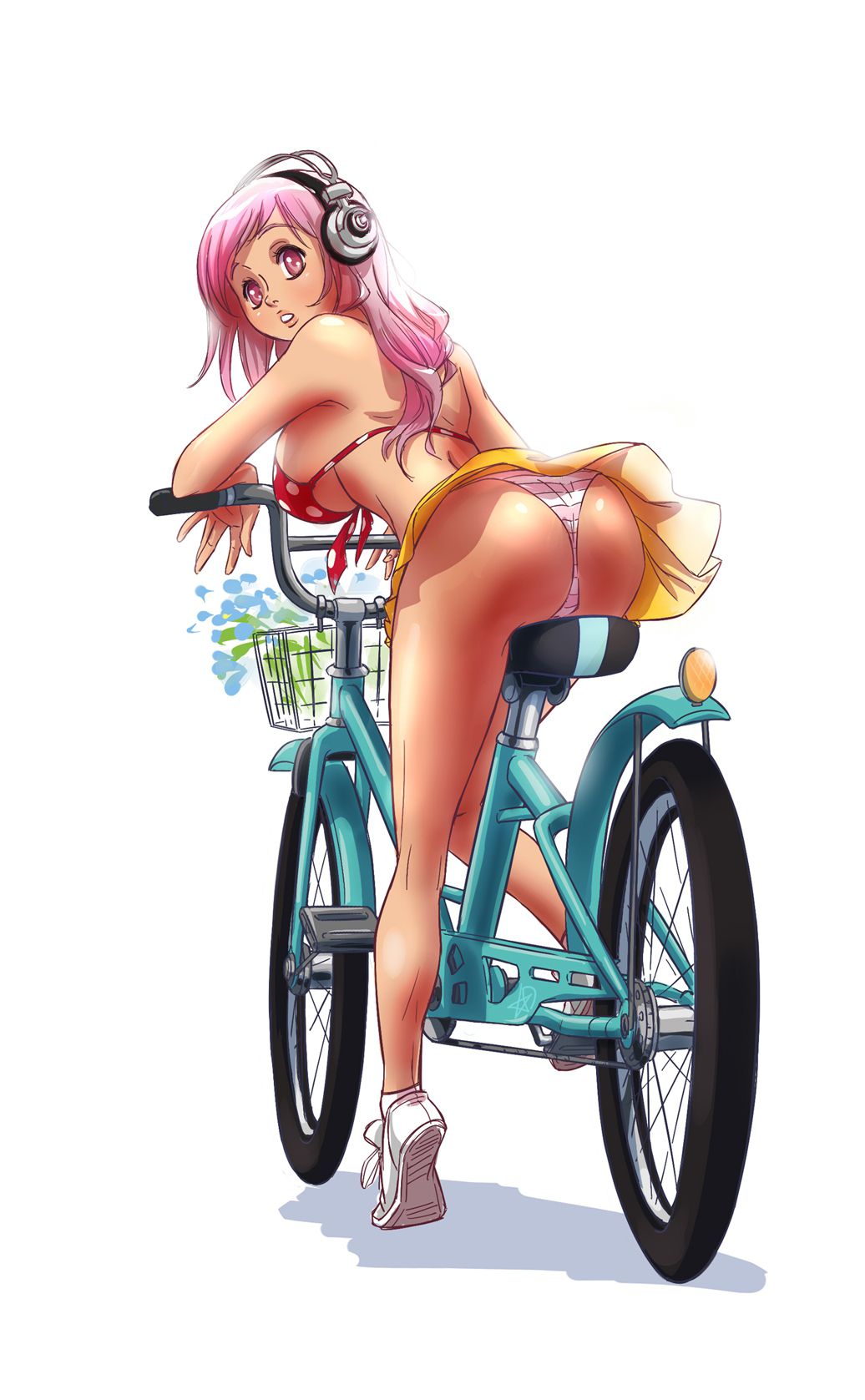 【Secondary】Erotic image of "bicycle panchira" where a country schoolgirl serves a salaryman on her way to work every morning 33