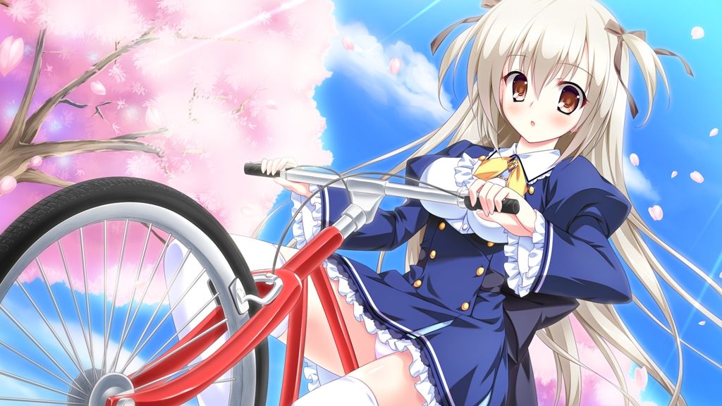 【Secondary】Erotic image of "bicycle panchira" where a country schoolgirl serves a salaryman on her way to work every morning 4