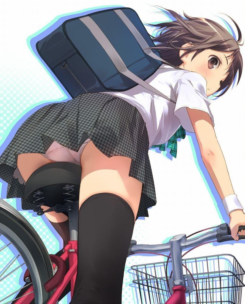 【Secondary】Erotic image of "bicycle panchira" where a country schoolgirl serves a salaryman on her way to work every morning 50
