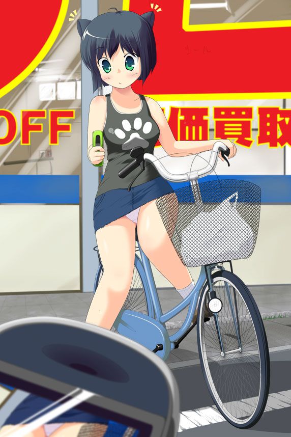 【Secondary】Erotic image of "bicycle panchira" where a country schoolgirl serves a salaryman on her way to work every morning 59