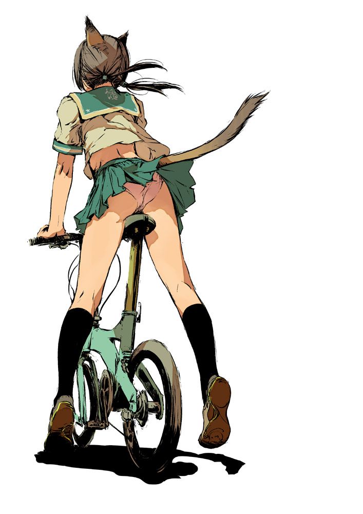 【Secondary】Erotic image of "bicycle panchira" where a country schoolgirl serves a salaryman on her way to work every morning 60