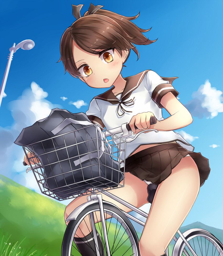 【Secondary】Erotic image of "bicycle panchira" where a country schoolgirl serves a salaryman on her way to work every morning 63