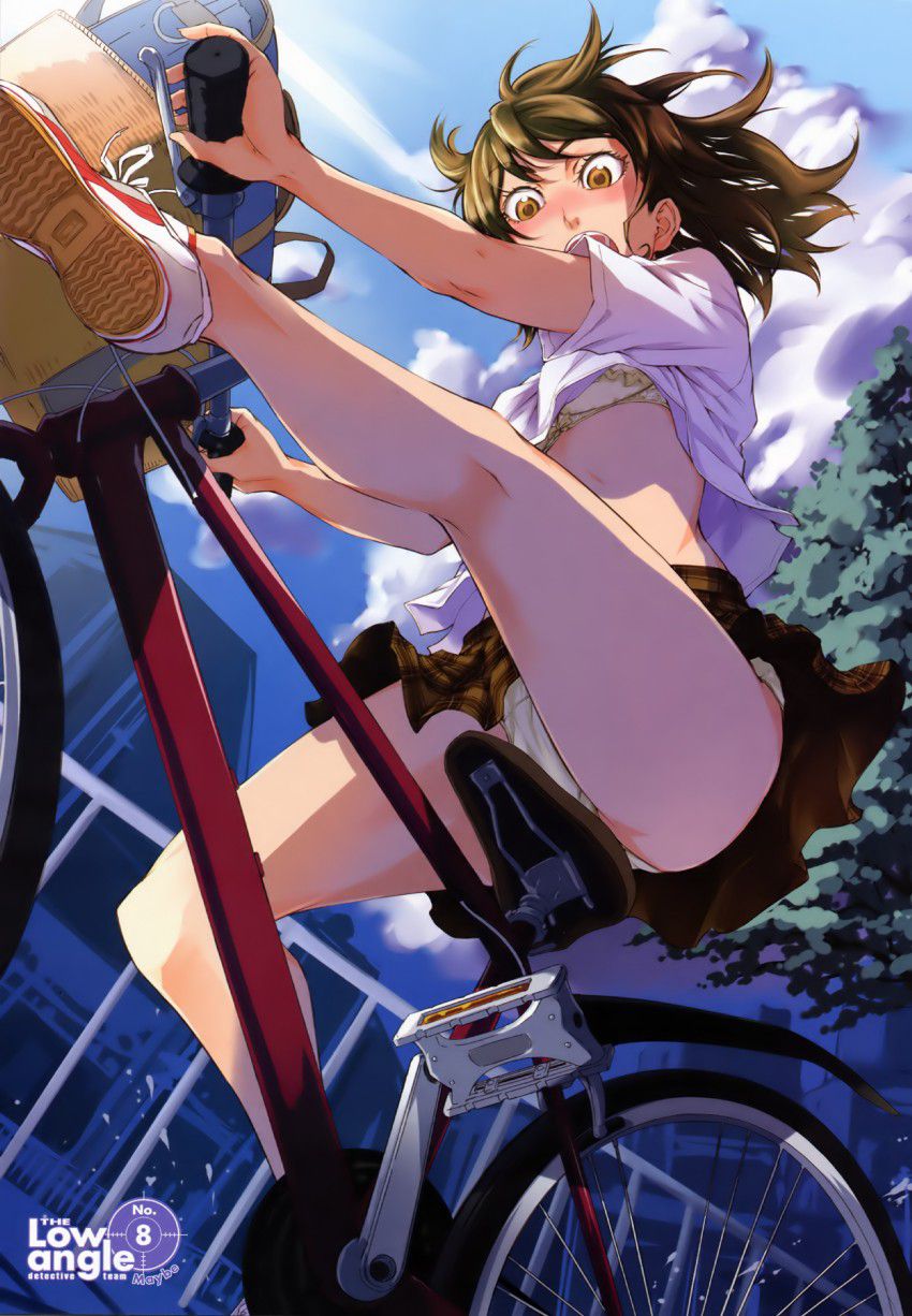 【Secondary】Erotic image of "bicycle panchira" where a country schoolgirl serves a salaryman on her way to work every morning 64