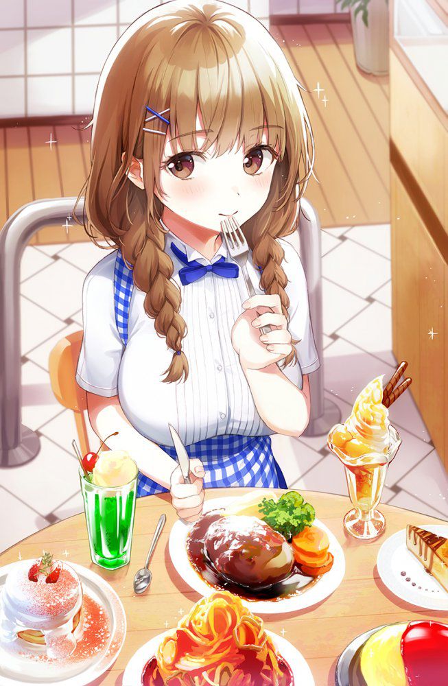 【Secondary】Image of a girl eating and drinking Part 3 41