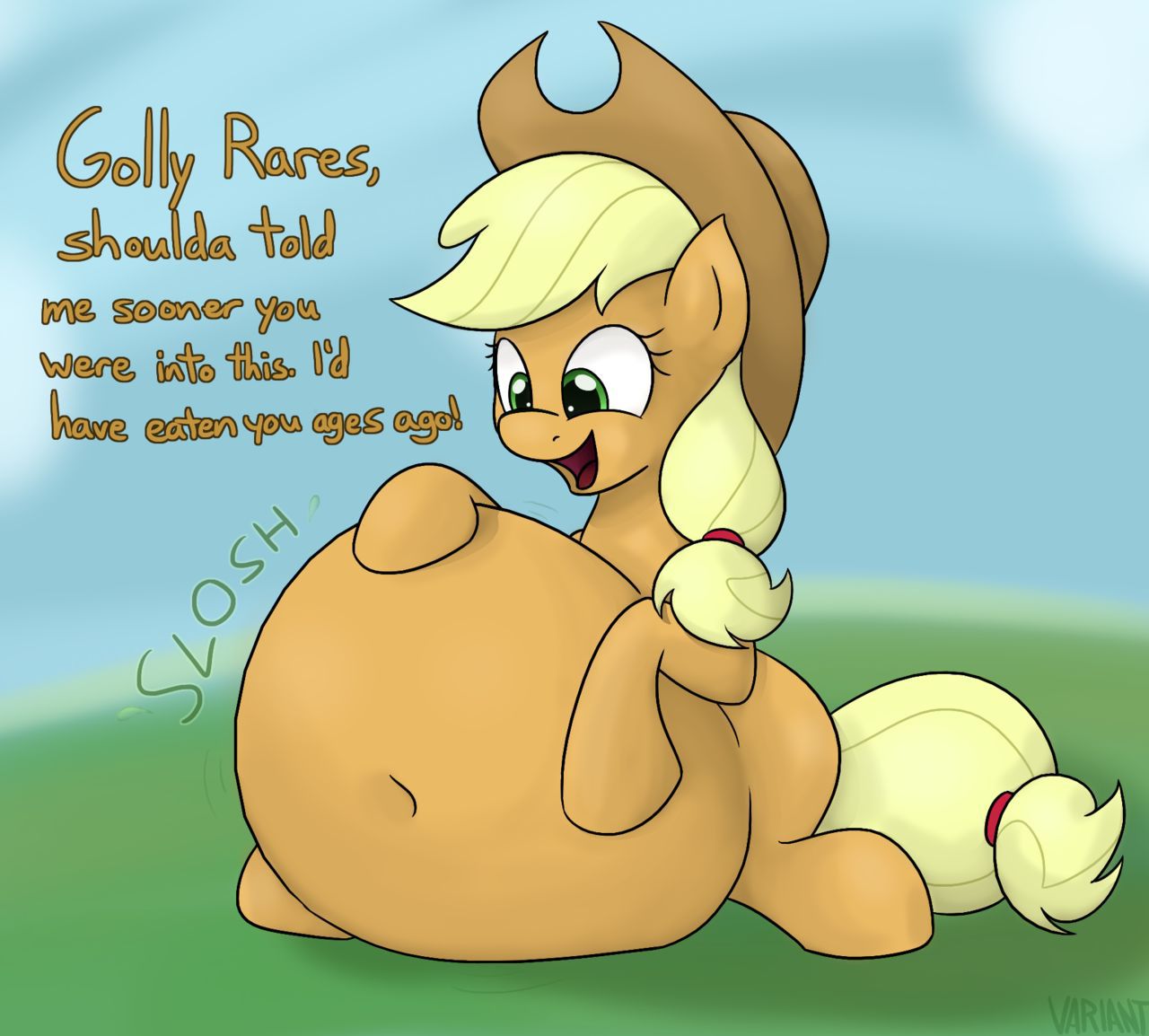 Applejack Vore Art Collection 43