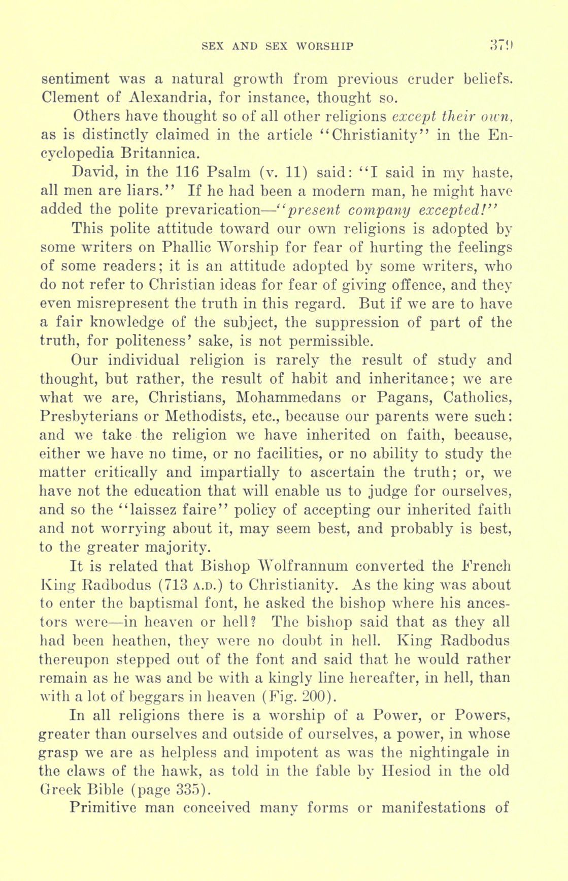 [Otto Augustus Wall] Sex and sex worship : (phallic worship) a scientific treatise on sex, its nature and function, and its influence on art, science, architecture, and religion--with special reference to sex worship and symbolism 399