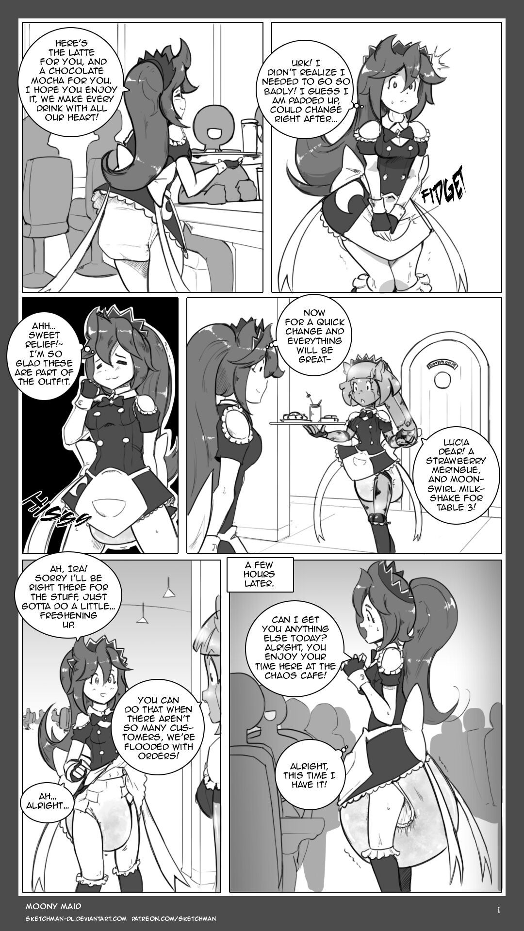 [Sketch Man] Commission: Moony maid [English] 1