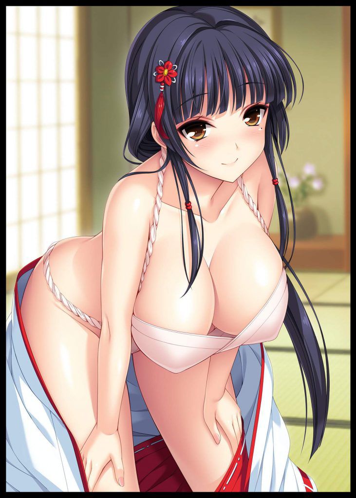 I'm going to paste an erotic cute image of a shrine maiden! 3