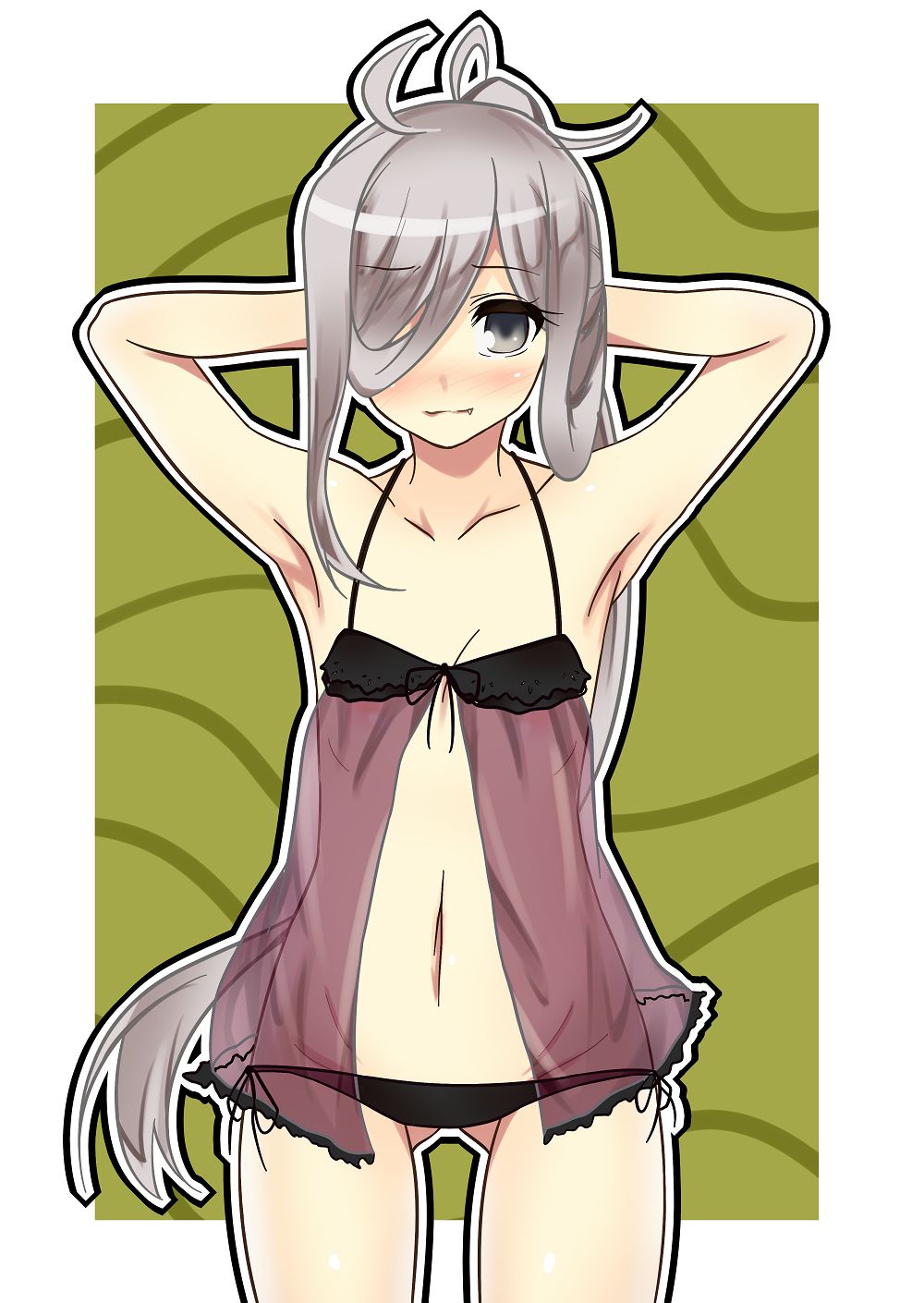 [Asa frost-chan (ship this)] secondary erotic image of the silver-haired loli one-eye hidden asa frost of the fleet collection 57