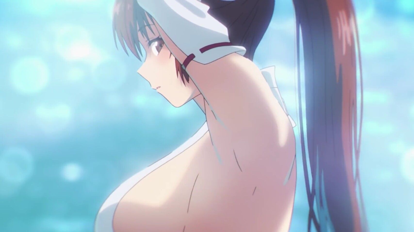 Erotic Valley of swimsuit in [DOAXVV] collaboration CM of [Azur Lane]! Hoka and Marie also participated! 13