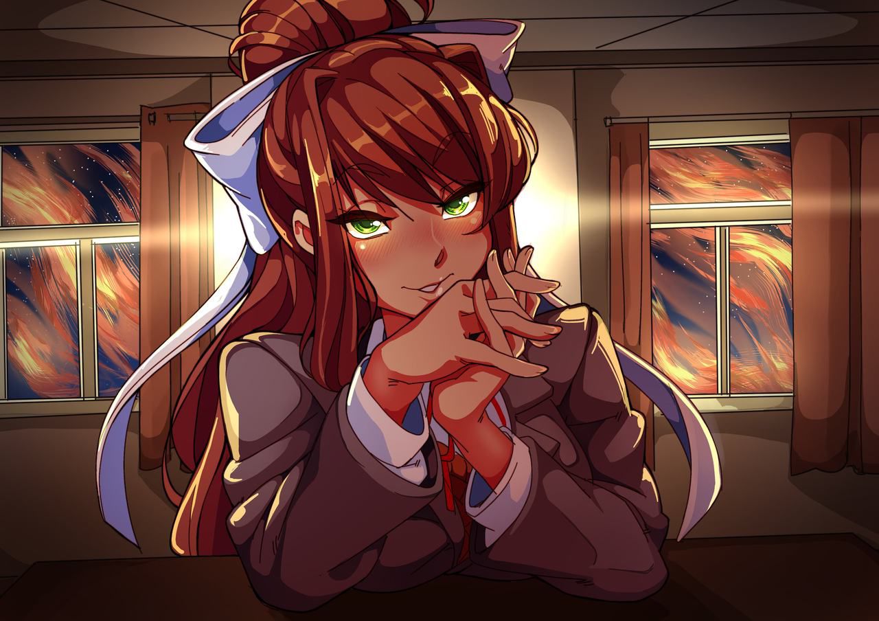 [Niseworks] Monika Twitter Strip Tease Series (Doki Doki Literature Club) [Ongoing] 1