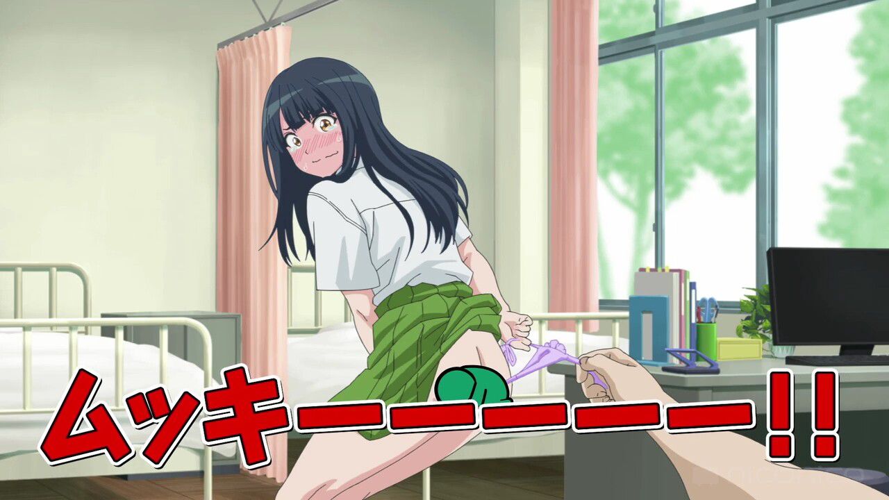 Trying to force off the pants of a girl who provokes in three episodes of the anime "I asked for it in Doshitaza" 23