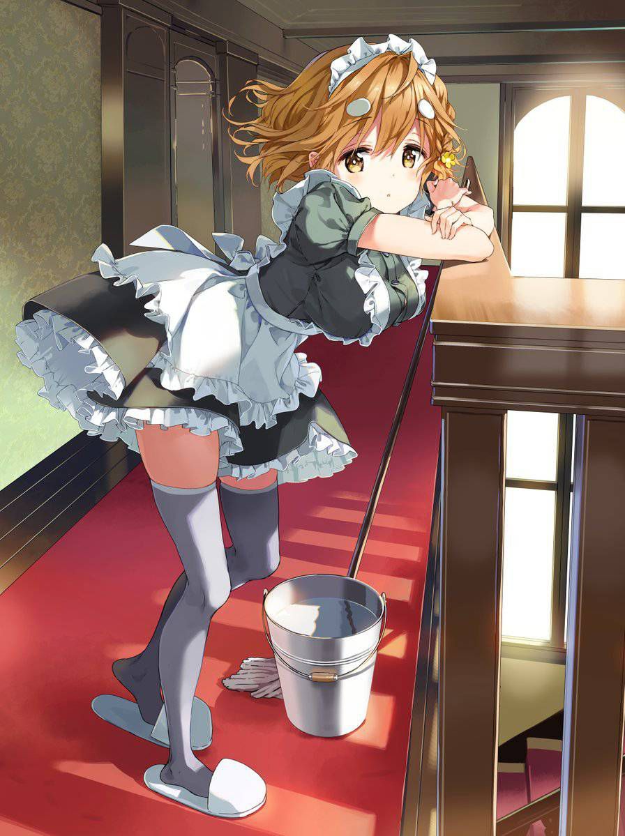 [Secondary] erotic image of a beautiful girl maid who seems to be excited by the back figure that makes delicious tea and is likely to be knee-high suri 20