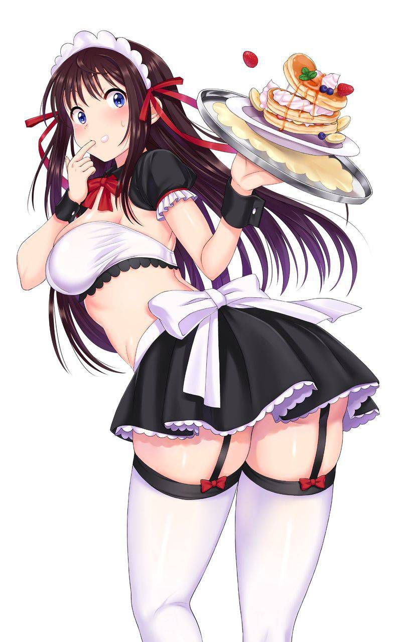[Secondary] erotic image of a beautiful girl maid who seems to be excited by the back figure that makes delicious tea and is likely to be knee-high suri 40